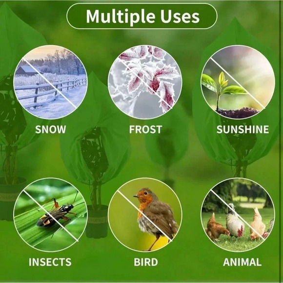 3 Packs Plant Covers Freeze Protection Tree Covers for Winter, 31.5" X 39.4" Fro - Picture 2 of 8